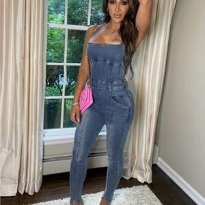 Maniere De Voir Denim Jumpsuit